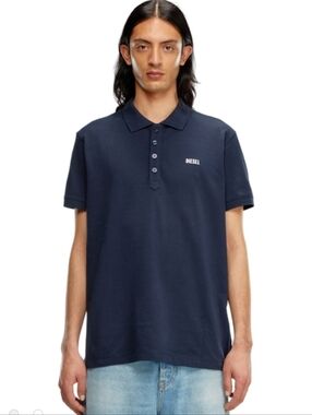 DIESEL T Heal HD Mens Polo Shirt Navy Medium